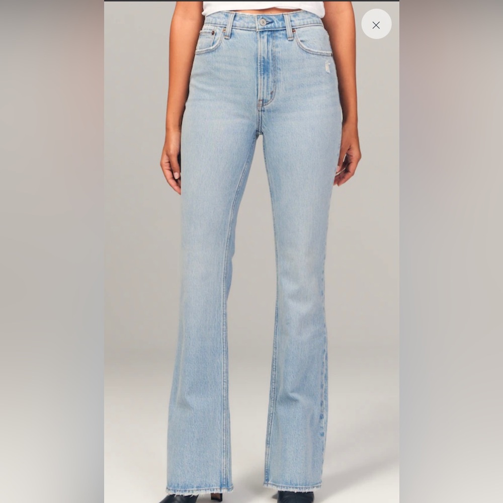 Abercrombie and Fitch ultra high rise 70s flare jean